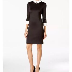 Ivanka Trump Collared Hardware Sheath Dress NWT